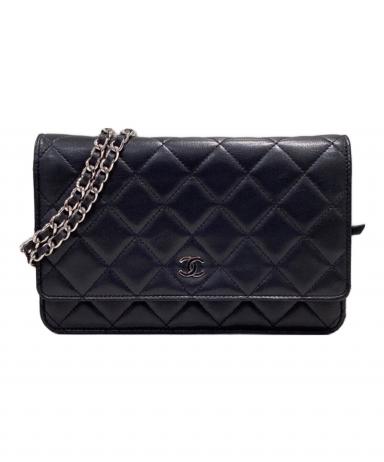 中古・古着通販】CHANEL (シャネル) チェーンウォレット ブラック