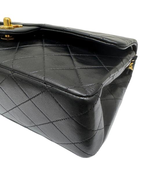 CHANEL（シャネル）CHANEL (シャネル) マトラッセ 25 Wフラップチェーンショルダーバッグ ブラック サイズ:25の古着・服飾アイテム