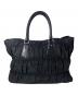 PRADA (プラダ) ナイロンギャザートートバッグ ブラック：135000円