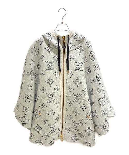 LOUIS VUITTON（ルイ ヴィトン）LOUIS VUITTON (ルイ ヴィトン) リバーシブルモノグラムマヒナケープ ライトグレー サイズ:TUの古着・服飾アイテム