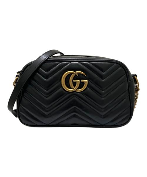 GUCCI（グッチ）GUCCI (グッチ) GGマーモント スモールカメラバッグ ブラック サイズ:スモールの古着・服飾アイテム