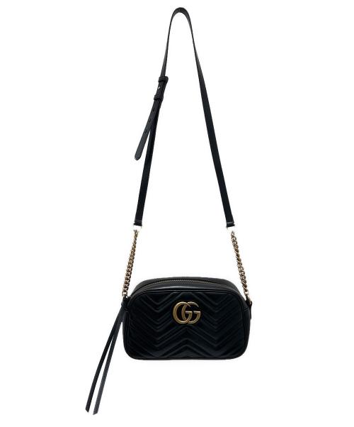 GUCCI（グッチ）GUCCI (グッチ) GGマーモント スモールカメラバッグ ブラック サイズ:スモールの古着・服飾アイテム