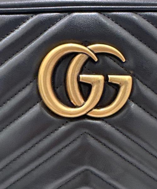 GUCCI（グッチ）GUCCI (グッチ) GGマーモント スモールカメラバッグ ブラック サイズ:スモールの古着・服飾アイテム