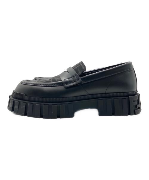 FENDI（フェンディ）FENDI (フェンディ) Zucca Loafers ズッカローファー ブラック サイズ:8の古着・服飾アイテム
