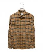 BURBERRYバーバリー）の古着「ノバチェックシャツ L/S」｜ブラウン