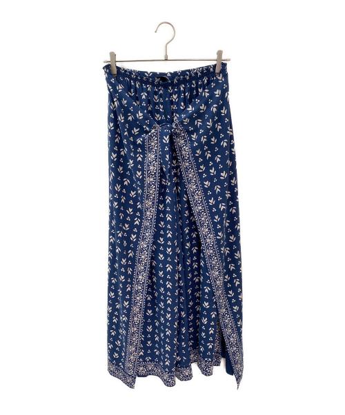 POLO RALPH LAUREN（ポロ・ラルフローレン）POLO RALPH LAUREN (ポロ・ラルフローレン) 総柄フロントリボンワイドパンツ ネイビー サイズ:M 未使用品の古着・服飾アイテム