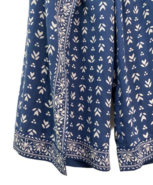 POLO RALPH LAUREN（ポロ・ラルフローレン）POLO RALPH LAUREN (ポロ・ラルフローレン) 総柄フロントリボンワイドパンツ ネイビー サイズ:M 未使用品の古着・服飾アイテム