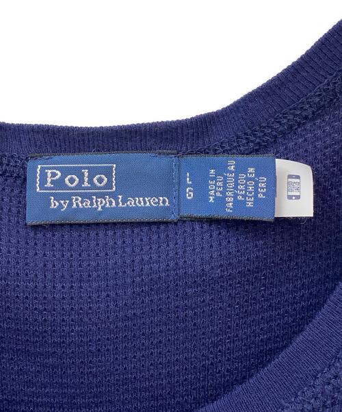 POLO RALPH LAUREN（ポロ・ラルフローレン）POLO RALPH LAUREN (ポロ・ラルフローレン) ボーダーロングニットワンピース ホワイト×ネイビー サイズ:Lの古着・服飾アイテム