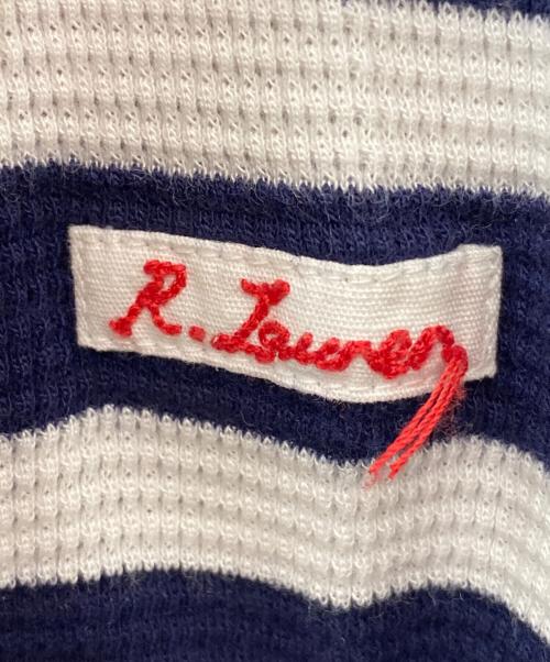 POLO RALPH LAUREN（ポロ・ラルフローレン）POLO RALPH LAUREN (ポロ・ラルフローレン) ボーダーロングニットワンピース ホワイト×ネイビー サイズ:Lの古着・服飾アイテム
