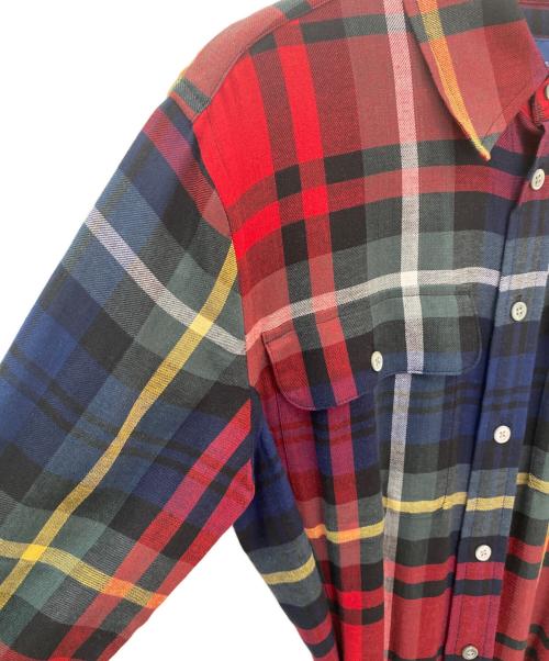 POLO RALPH LAUREN（ポロ・ラルフローレン）POLO RALPH LAUREN (ポロ・ラルフローレン) チェックシャツワンピース レッド×グリーン サイズ:6の古着・服飾アイテム