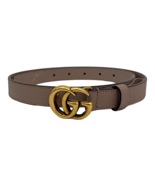 GUCCI（グッチ）GUCCI (グッチ) ダブルGGスリムベルト ピンク サイズ:30/75の古着・服飾アイテム