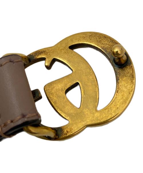 GUCCI（グッチ）GUCCI (グッチ) ダブルGGスリムベルト ピンク サイズ:30/75の古着・服飾アイテム