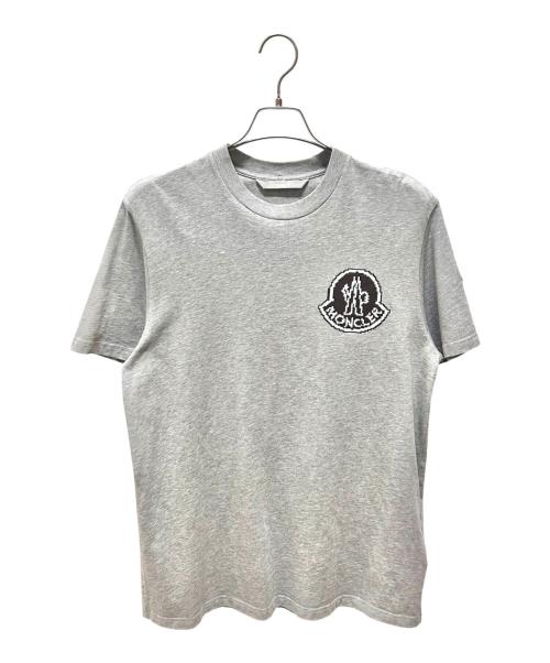 MONCLER（モンクレール）MONCLER (モンクレール) ロゴプリントクルーネックTシャツ グレー サイズ:Mの古着・服飾アイテム