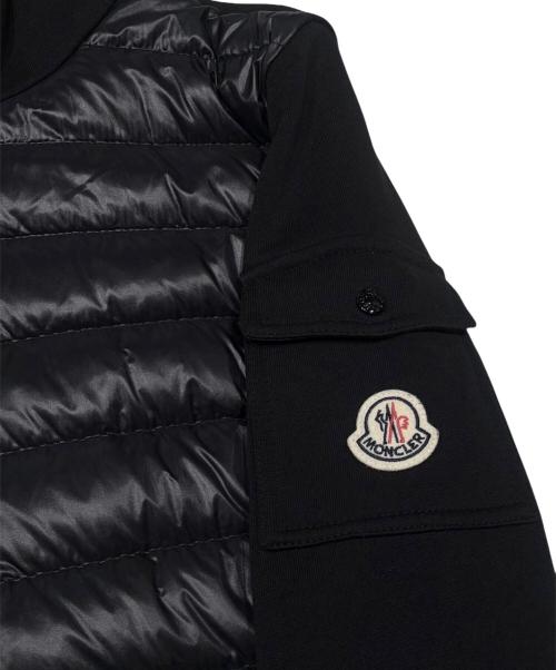 MONCLER（モンクレール）MONCLER (モンクレール) ダウン切替パーカー/MAGLIA CARDIGAN ブラック サイズ:Mの古着・服飾アイテム