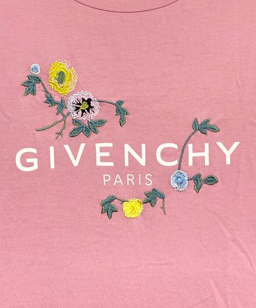 GIVENCHY（ジバンシィ）GIVENCHY (ジバンシィ) 刺繍ロゴTシャツ ピンク サイズ:Sの古着・服飾アイテム
