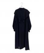 ENFOLDエンフォルド）の古着「WIDE-FLARE DRESS」｜ブラック