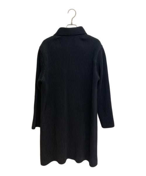 HOMME PLISSE ISSEY MIYAKE（オム プリッセ イッセイ ミヤケ）HOMME PLISSE ISSEY MIYAKE (オム プリッセ イッセイ ミヤケ) プリーツステンカラーコート ブラック サイズ:1の古着・服飾アイテム