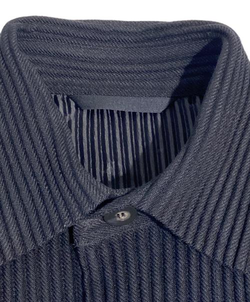 HOMME PLISSE ISSEY MIYAKE（オム プリッセ イッセイ ミヤケ）HOMME PLISSE ISSEY MIYAKE (オム プリッセ イッセイ ミヤケ) プリーツステンカラーコート ブラック サイズ:1の古着・服飾アイテム