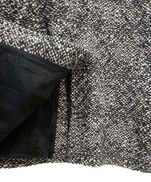 CHANEL（シャネル）CHANEL (シャネル) ココマークボタン ツイードコート ホワイト×ブラック サイズ:38の古着・服飾アイテム