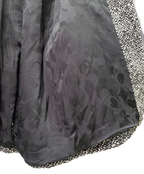 CHANEL（シャネル）CHANEL (シャネル) ココマークボタン ツイードコート ホワイト×ブラック サイズ:38の古着・服飾アイテム