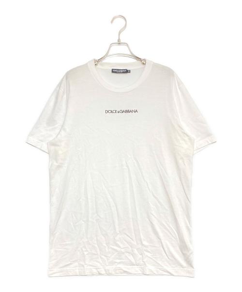 DOLCE & GABBANA（ドルチェ＆ガッバーナ）DOLCE & GABBANA (ドルチェ＆ガッバーナ) ロゴTシャツ ホワイト サイズ:54の古着・服飾アイテム