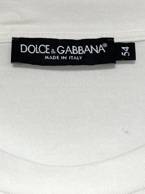 DOLCE & GABBANA（ドルチェ＆ガッバーナ）DOLCE & GABBANA (ドルチェ＆ガッバーナ) ロゴTシャツ ホワイト サイズ:54の古着・服飾アイテム