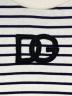中古・古着 DOLCE & GABBANA (ドルチェ＆ガッバーナ) ボーダーロゴTシャツ ブラック×ホワイト サイズ:50：25000円