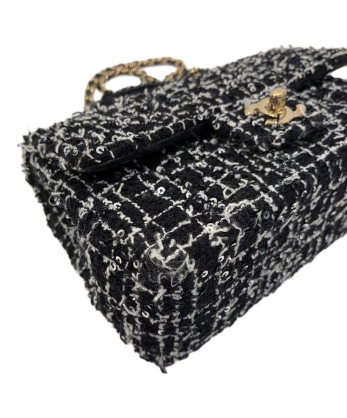 CHANEL（シャネル）CHANEL (シャネル) トップハンドルツイードチェーンショルダーバッグ ブラックの古着・服飾アイテム