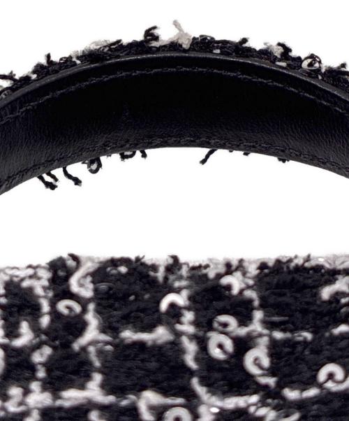 CHANEL（シャネル）CHANEL (シャネル) トップハンドルツイードチェーンショルダーバッグ ブラックの古着・服飾アイテム