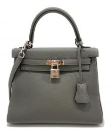 HERMES（エルメス）の古着「ケリー25/内縫い/グリメイヤー/シルバー金具/トゴ/U刻印：2022年製」｜グリメイヤー