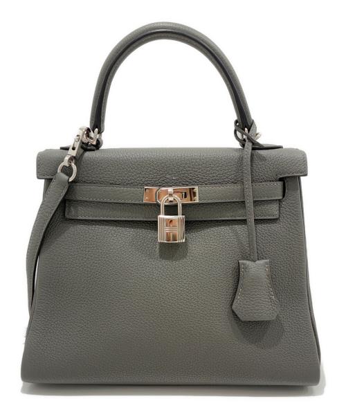 HERMES（エルメス）HERMES (エルメス) ケリー25/内縫い/グリメイヤー/シルバー金具/トゴ/U刻印：2022年製 グリメイヤー サイズ:25の古着・服飾アイテム