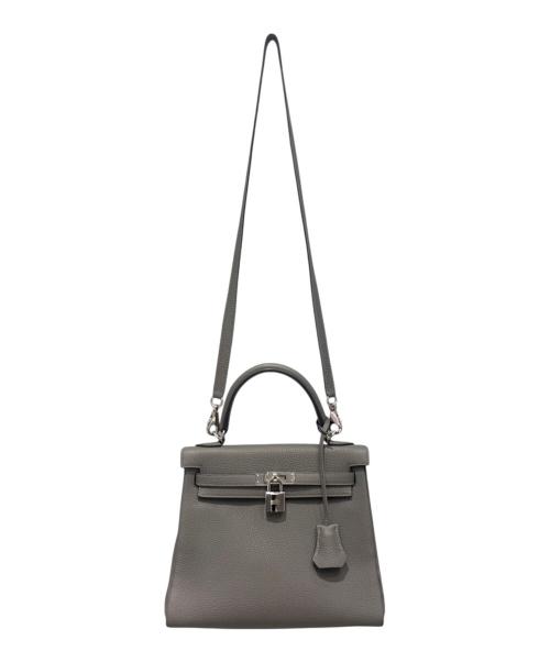 HERMES（エルメス）HERMES (エルメス) ケリー25 内縫い/シルバー金具/トゴ/グリメイヤー/U刻印/2022年 グリメイヤー サイズ:25の古着・服飾アイテム