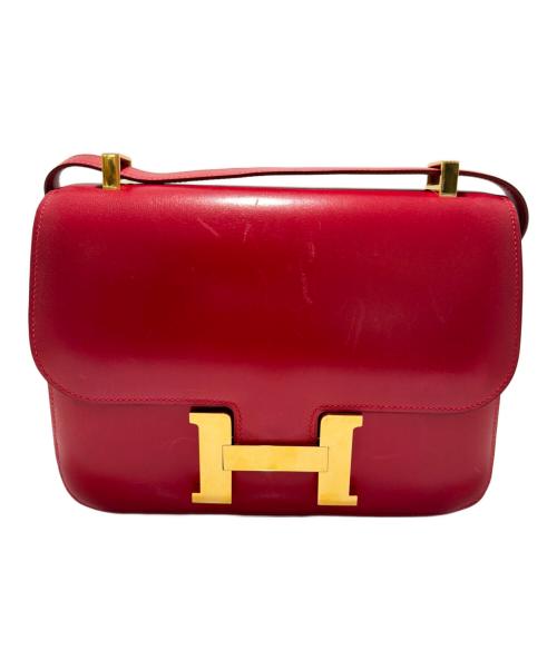HERMES（エルメス）HERMES (エルメス) コンスタンス23/Constance23/ゴールド金具/レッド系/ボックスカーフ/□C刻印 レッド系 サイズ:23の古着・服飾アイテム