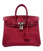 HERMESエルメス）の古着「バーキン25/シルバー金具/ヴォーエプソン/ルージュカザック/◻︎L刻印」｜ルージュカザック