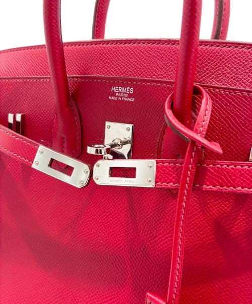 HERMES（エルメス）HERMES (エルメス) バーキン25/シルバー金具/ヴォーエプソン/ルージュカザック/◻︎L刻印 ルージュカザック サイズ:25の古着・服飾アイテム