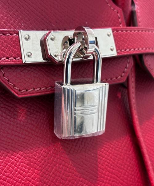 HERMES（エルメス）HERMES (エルメス) バーキン25/シルバー金具/ヴォーエプソン/ルージュカザック/◻︎L刻印 ルージュカザック サイズ:25の古着・服飾アイテム