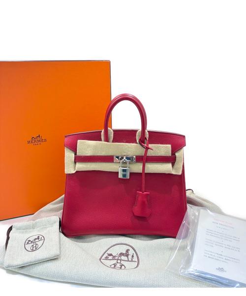 HERMES（エルメス）HERMES (エルメス) バーキン25/シルバー金具/ヴォーエプソン/ルージュカザック/◻︎L刻印 ルージュカザック サイズ:25の古着・服飾アイテム