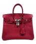 HERMES（エルメス）の古着「バーキン25/シルバー金具/ヴォーエプソン/ルージュカザック/◻︎L刻印」｜ルージュカザック