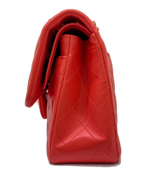 CHANEL（シャネル）CHANEL (シャネル) Wフラップチェーンショルダーバッグ レッドピンク系 サイズ:23の古着・服飾アイテム