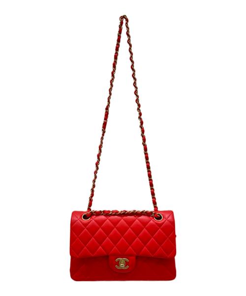 CHANEL（シャネル）CHANEL (シャネル) Wフラップチェーンショルダーバッグ レッドピンク系 サイズ:23の古着・服飾アイテム