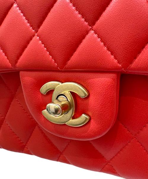 CHANEL（シャネル）CHANEL (シャネル) Wフラップチェーンショルダーバッグ レッドピンク系 サイズ:23の古着・服飾アイテム