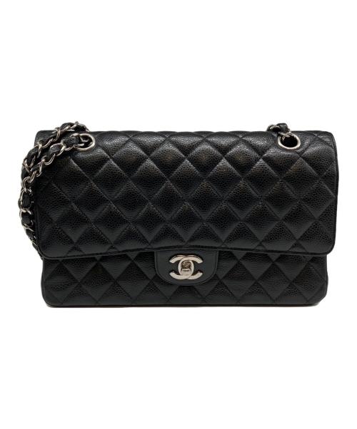 CHANEL（シャネル）CHANEL (シャネル) マトラッセ25 Wフラップチェーンショルダーバッグ ブラック サイズ:25の古着・服飾アイテム