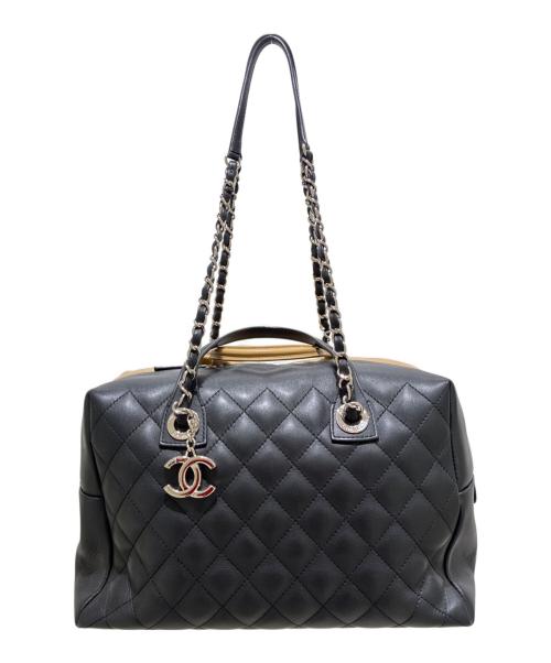 CHANEL（シャネル）CHANEL (シャネル) 2wayバイカラーボストンバッグ/カンボン ブラウン×ブラックの古着・服飾アイテム