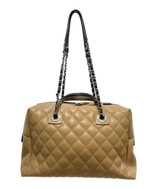 CHANEL（シャネル）CHANEL (シャネル) 2wayバイカラーボストンバッグ/カンボン ブラウン×ブラックの古着・服飾アイテム