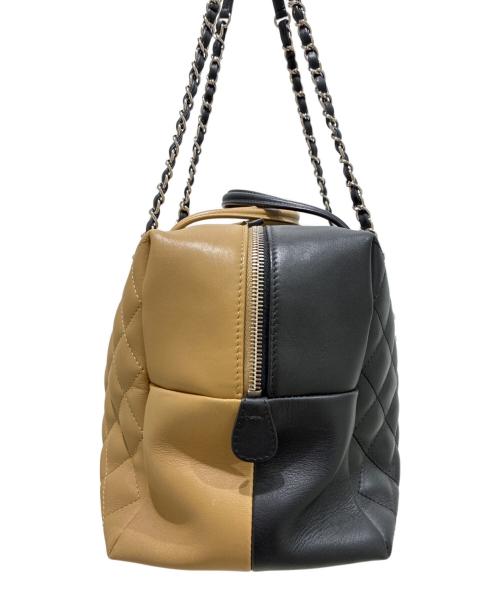 CHANEL（シャネル）CHANEL (シャネル) 2wayバイカラーボストンバッグ/カンボン ブラウン×ブラックの古着・服飾アイテム