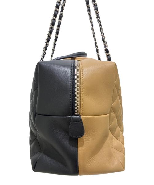 CHANEL（シャネル）CHANEL (シャネル) 2wayバイカラーボストンバッグ/カンボン ブラウン×ブラックの古着・服飾アイテム