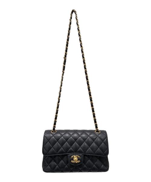 CHANEL（シャネル）CHANEL (シャネル) Wフラップチェーンショルダーバッグ ブラック サイズ:23の古着・服飾アイテム