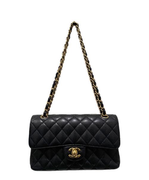 CHANEL（シャネル）CHANEL (シャネル) Wフラップチェーンショルダーバッグ ブラック サイズ:23の古着・服飾アイテム