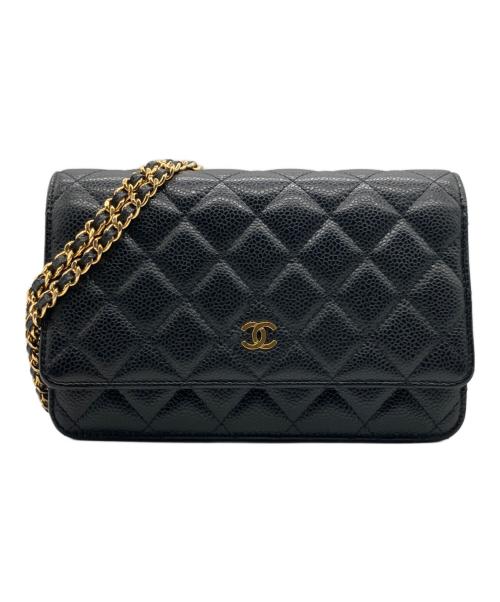 CHANEL（シャネル）CHANEL (シャネル) マトラッセチェーンウォレット ブラックの古着・服飾アイテム