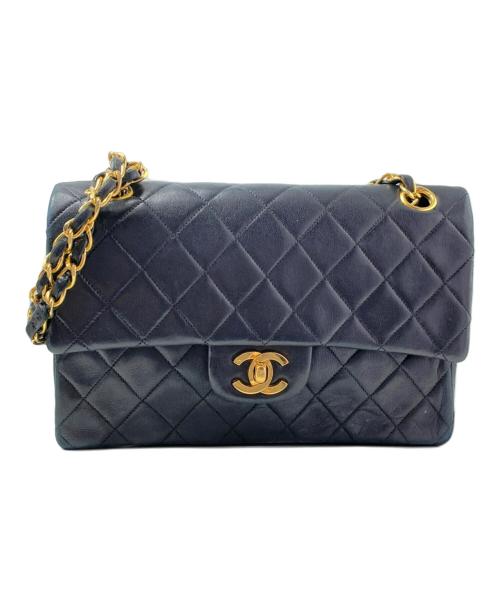 CHANEL（シャネル）CHANEL (シャネル) Wフラップチェーンショルダーバッグ ブラックの古着・服飾アイテム